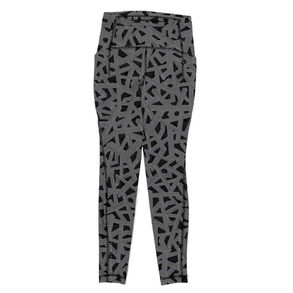 Lululemon Swift Speed High-Rise Legging Textured Labyrinth Black White 4